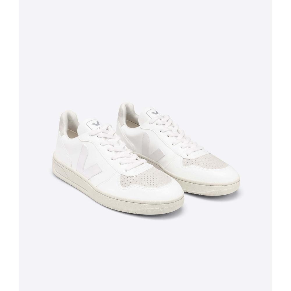 Veja V-10 CWL Men's Sneakers White/Beige | CA 333KOR